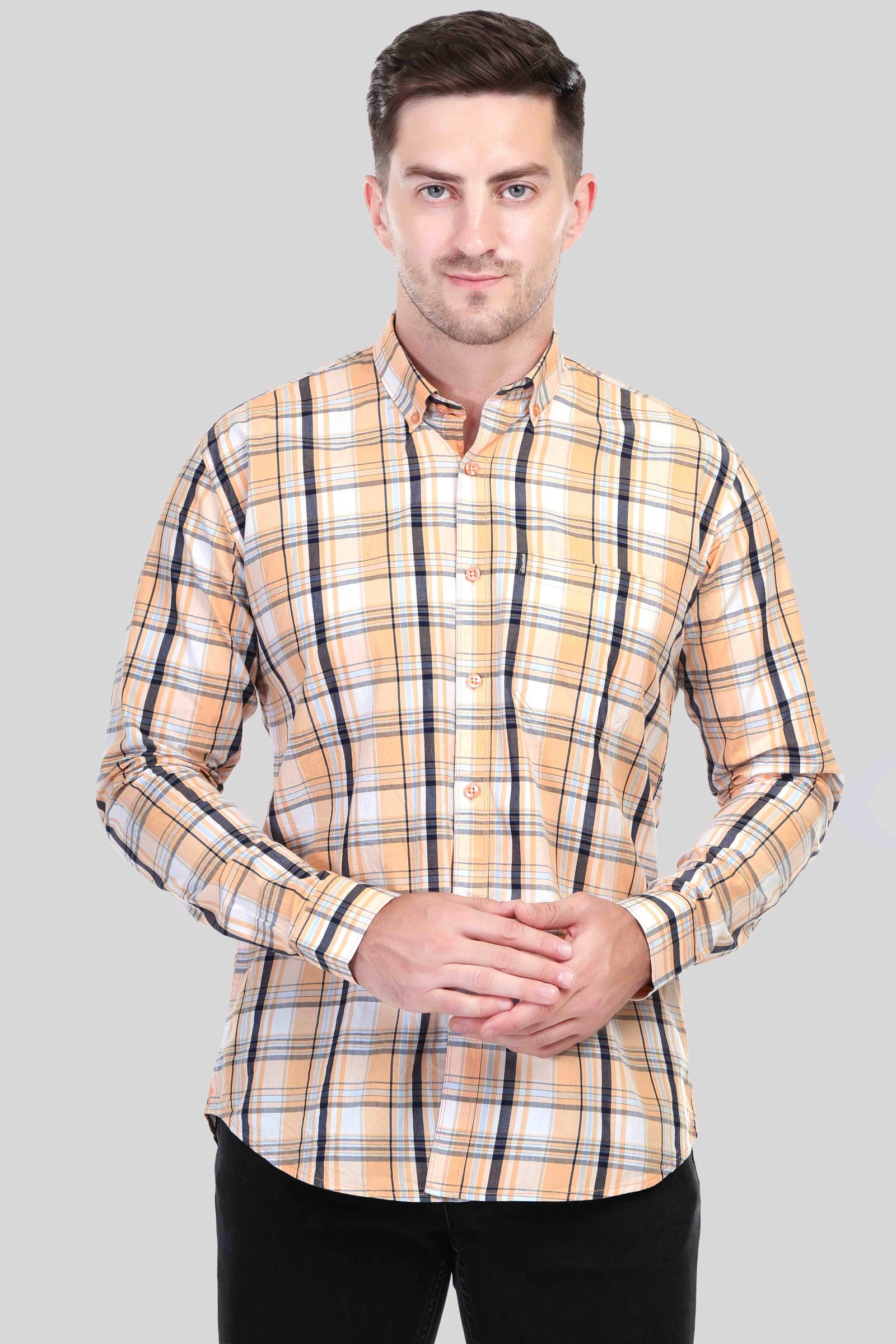 RAREWEFT Checked  Multicolor cotton Men Shirt